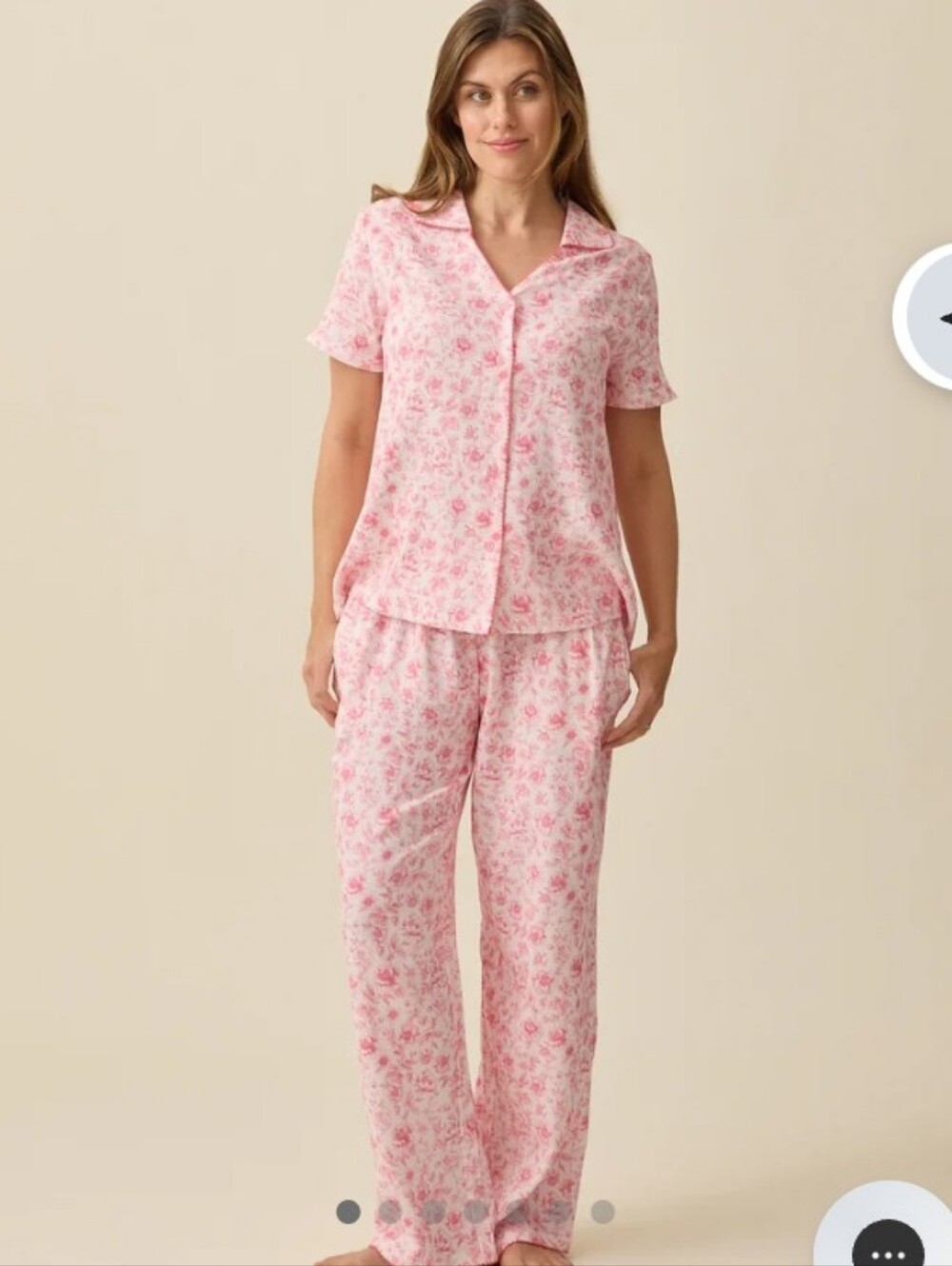 Kindred Bravely Bamboo & Cotton Pink Floral Short-Sleeve Nursing Pajama Set